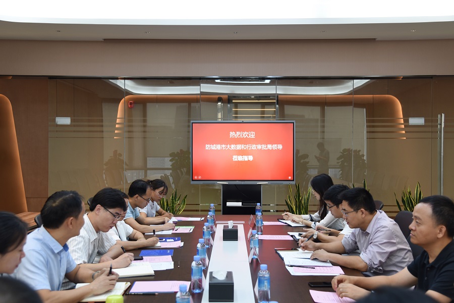 防城港市大数据和行政审批局副局长陈宇星一行到数字广西集团考察调研